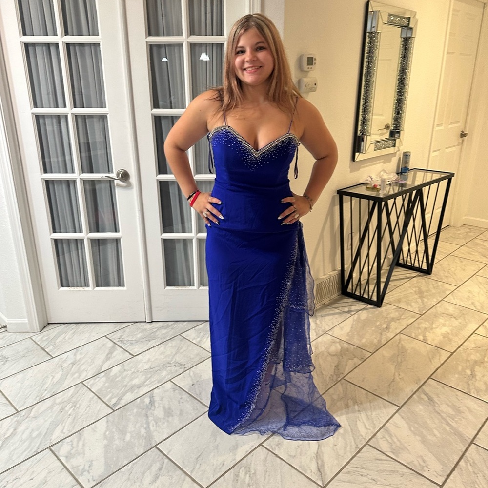 David's Bridal Royal Blue Prom Dress